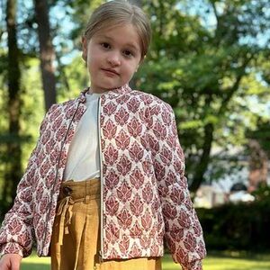 Girls bomber quilted jacket